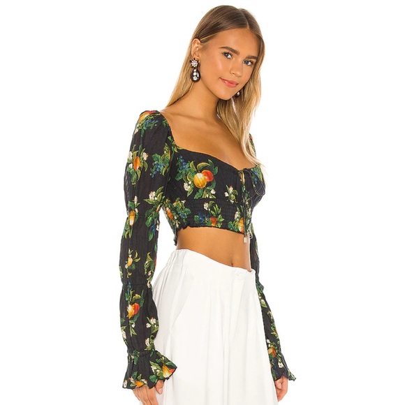 Ada Top in Dark Orchard Print size 4 - Picture 2 of 4